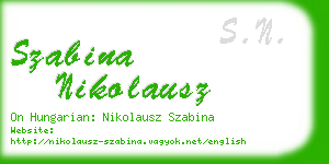 szabina nikolausz business card